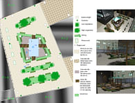 Conceptual design of space in residential and commercial block
