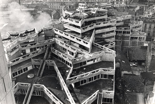 Jean Renaudie, Jeanne Hachette mixed-use complex (1969-75), Ivry-sur-Seine, France. Courtesy of Archives municipales d’Ivry-sur- Seine. From the Graham Foundation's 2015 Carter Manny Award for doctoral dissertation writing to Vanessa Grossman for A Concrete Alliance: Modernism, Communism, and the Design of Urban France, 1958-1981.