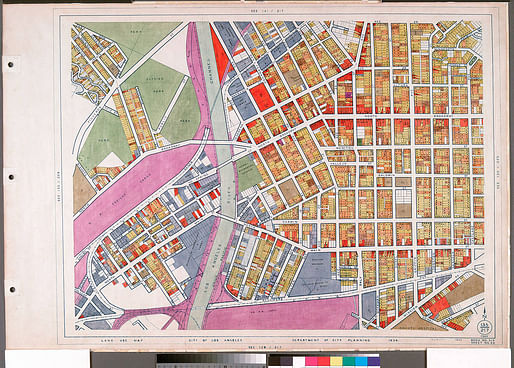 WPA Land use survey map for the City of Los Angeles (1938). Image via Wikipedia.