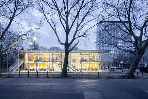 Study Pavilion on the campus of the Technical University of Braunschweig, Braunschweig by Gustav Düsing & Max Hacke. Image credit: Iwan Baan
