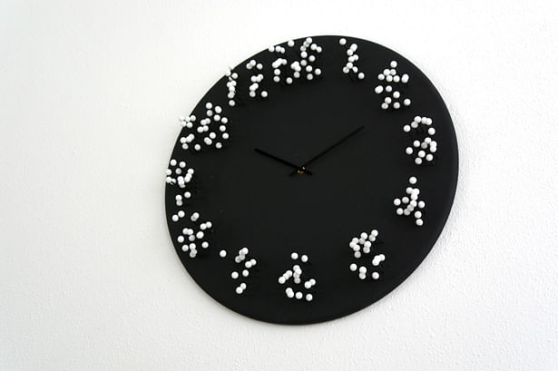 "MOCAP" bamboo wall clock by J.P.Meulendijks (is time an illusion?)
