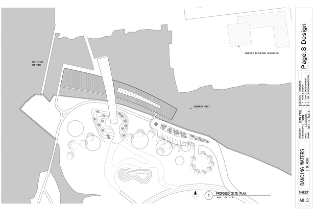 Site Plan showing relationship to East River