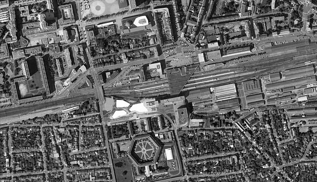 Project site at Rennes railway station in Rennes, France. Image courtesy of a/LTA.