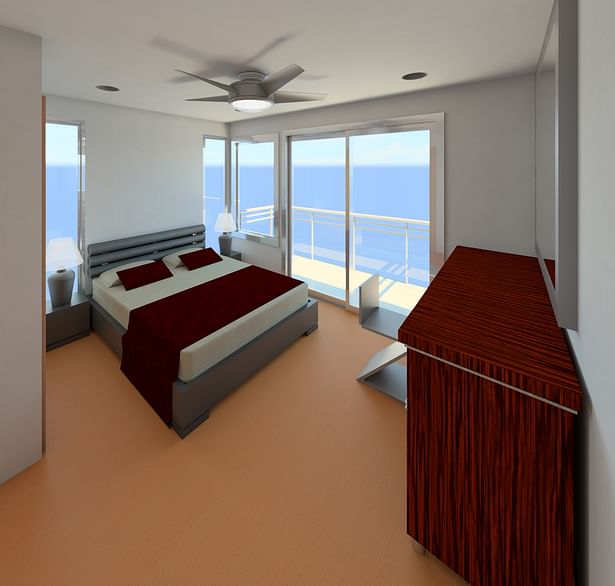 master bedroom with balcony 
