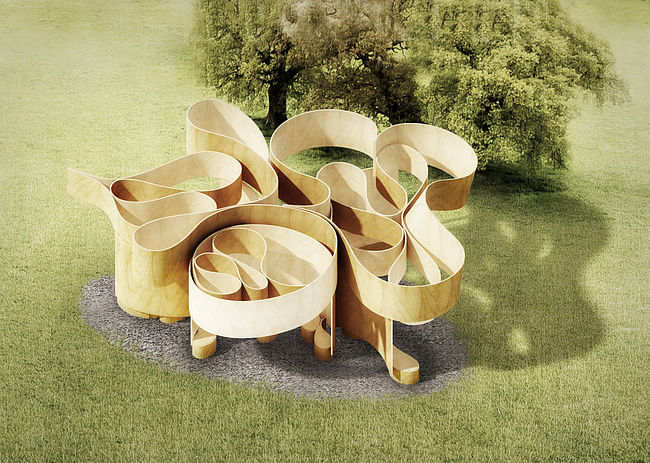A rendering of Barkow Leibinger's Summer Pavilion. Via Serpentine Galleries.