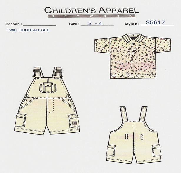Clothing Design and Diagram for Children's Network