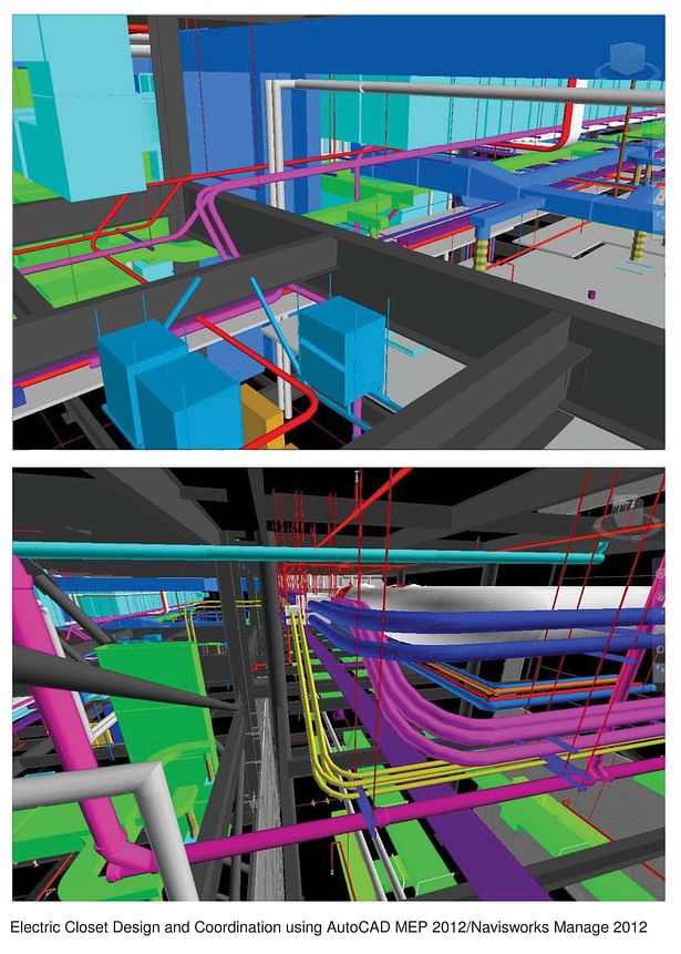 3D BIM Coordination of all the trades of the First Floor, West Campus