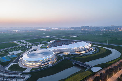 SPORT CATEGORY - COMPLETED BUILDINGS: Xiangyang National Sports Center Project by Central South Architectural Design Institute (Xiangyang, China). Image: © Location Shooting