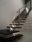 Chic Center-beam Stair + Glass Railings