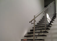 Chic Center-beam Stair + Glass Railings