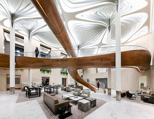 The Waterline Club by Rockwell Group was the Multi-Family Residential Winner in the 2021 Ceramics of Italy Tile Competition. Photo: Scott Frances