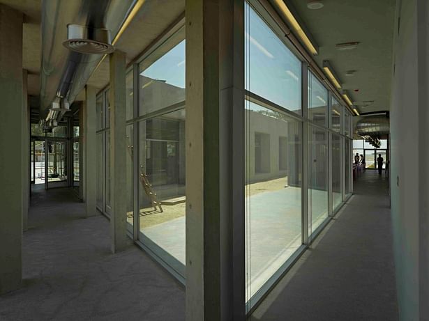 Walkway between the Offices and Cafeteria