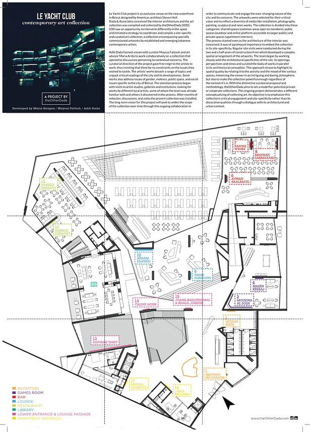 Le Yacht Club Map of Artworks