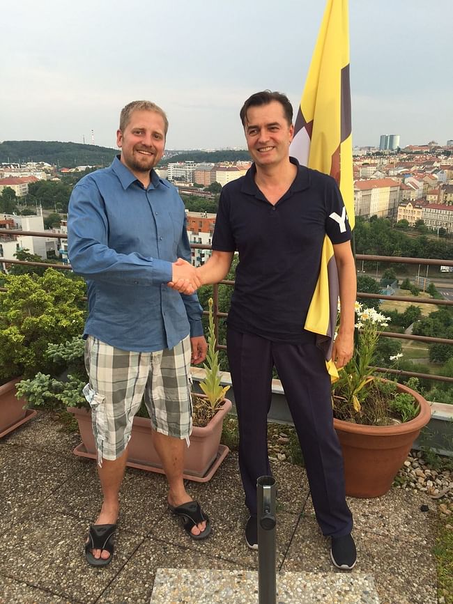Schumacher and the President of Liberland, Vit Jedlicka. Credit: Patrik Schumacher via Facebook