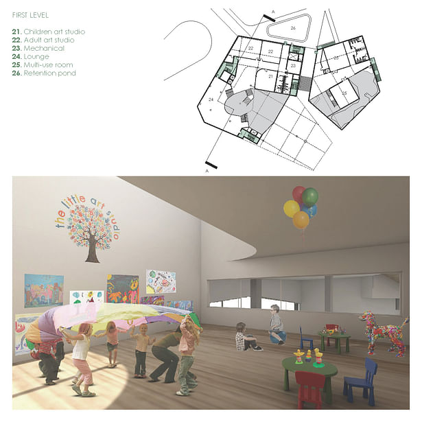 Ground Floor and Children Art Studio View