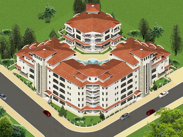 Complex of Holiday Apartments 'Chateau Valon' - Axonometry