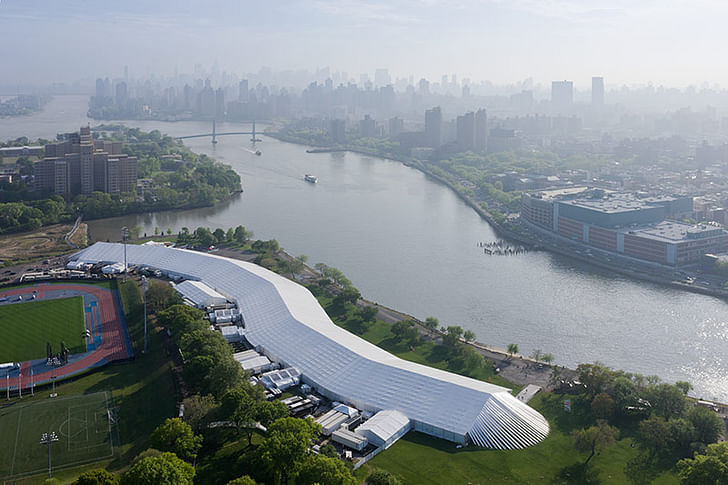 The massive Frieze New York tent designed by SO-IL architects. Credit: Iwan Baan