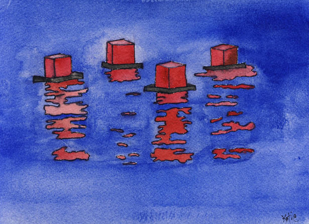 Conceptual water color- Floating Lanterns