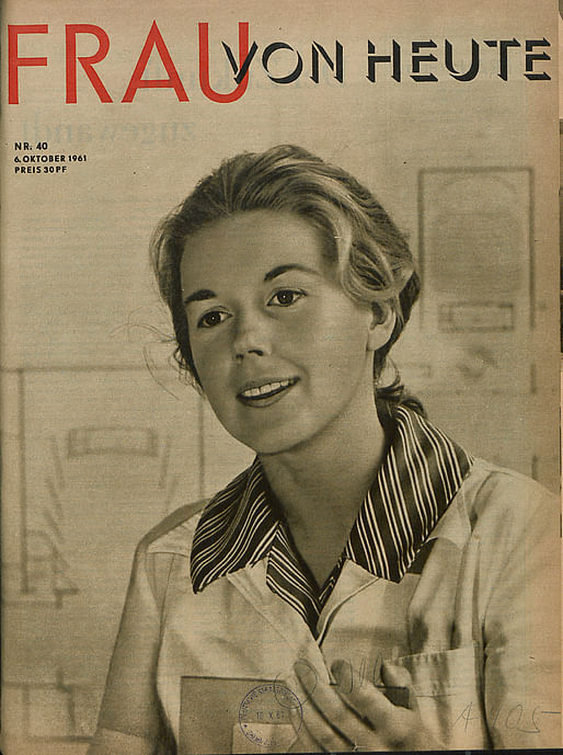 Architektin Iris Dullin-Grund, Titelblatt Die Frau von Heute, 1961, Nr. 40
