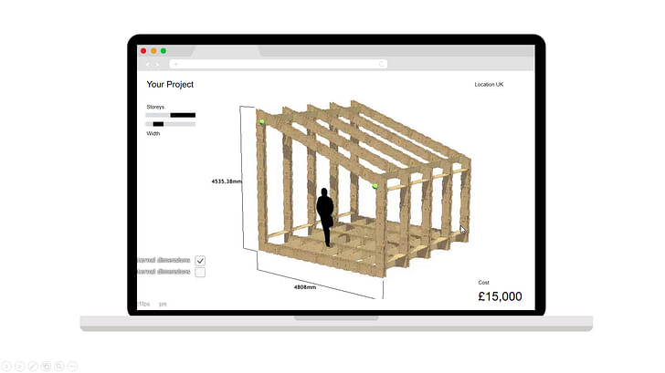 Fully parametric generative modeling in WikiHouse's interface. Image courtesy of WikiHouse.