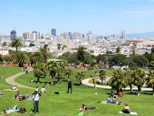 Dolores Park under construction in 2014. Photo: Torbakhopper.