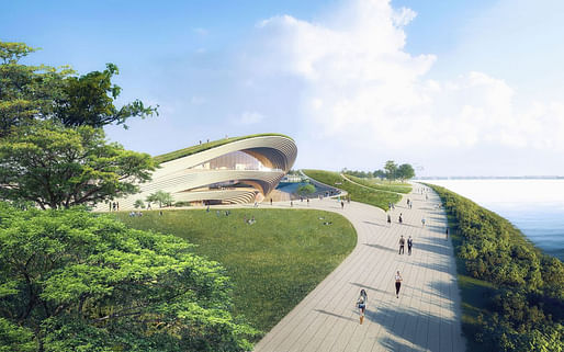 Winning design of the Founders' Memorial Singapore. Image: Kengo Kuma & Associates and K2LD Architects
