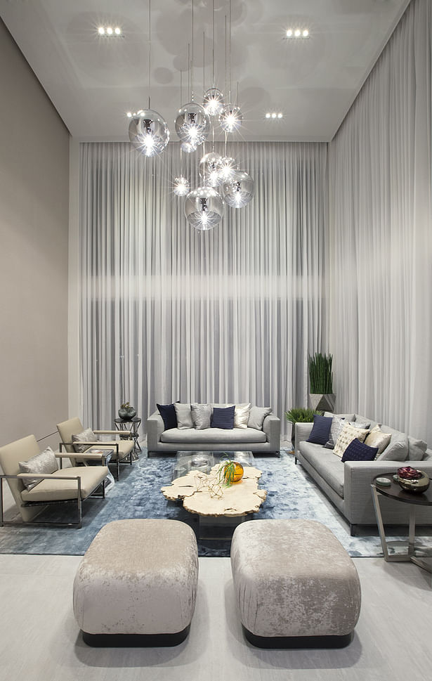 Living room - Residential Interior Design Project in Aventura, Florida