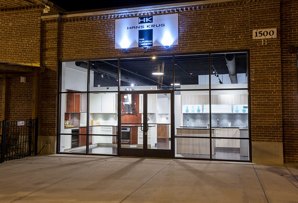 Storefront View at Night