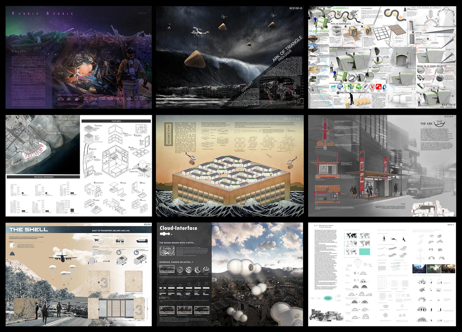 The winning “Shelter 48” results for emergency life-support design