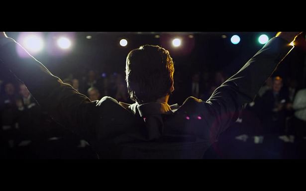 Actor Robert Longstreet Facing crowd of Extras