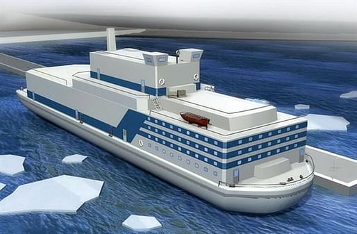 Rendering of China's proposed maritime nuclear power platform. (Image via People's Daily China)