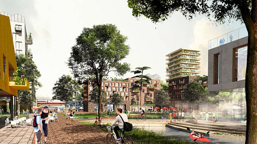 'The Connected City’ winning entry by ADEPT and KARRES+BRANDS with Transsolar. Image: ADEPT, KARRES+BRANDS. 