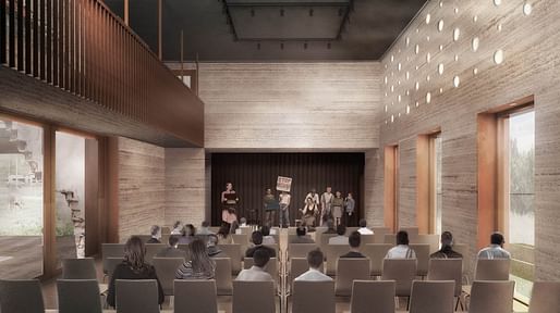 Theatre view rendering by Project V Architecture.