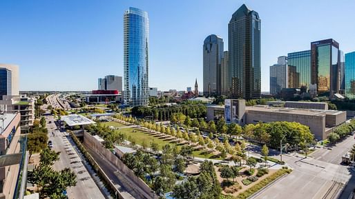 Klyde Warren Park, 2018 recipients of the AIA Collaborative Achievement Award, located in Dallas. Image: Thomas McConnell. 