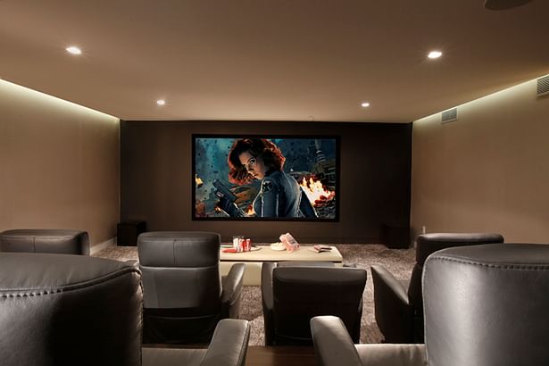 Media Room - Residential Interior Design Project in Canada by DKOR Interiors