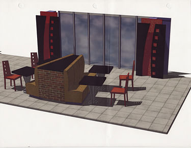 SketchUp study - Sorrento's Pizzeria - onboard RCCL ships