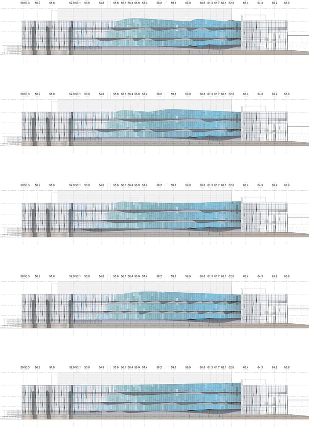 Iterations of panel colors and sun shade shapes.