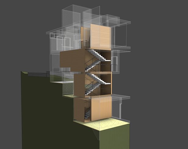 Interior scheme for stairs