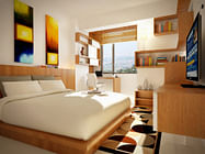 Interior 3D Rendering of a Studio Apartment in Bandung, Indonesia