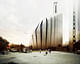 Street view of the Prishtina Central Mosque entry by TARH O AMAYESH Consultant Architects & Town Planners (Image: TARH O AMAYESH)