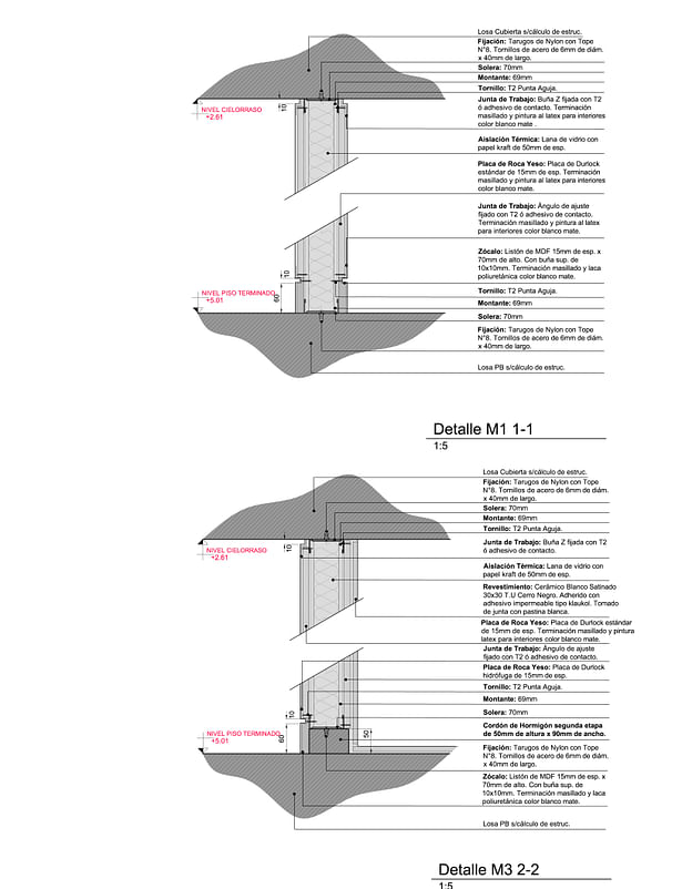 Detail - Plaster board Walls