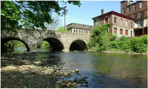 Silk Mill from Bushkill Creek