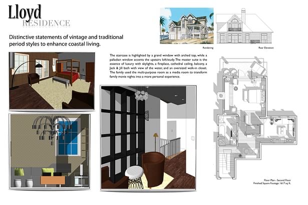 SECOND BOARD CONCEPT BOARD - Residential Design I created in Revit Architecture