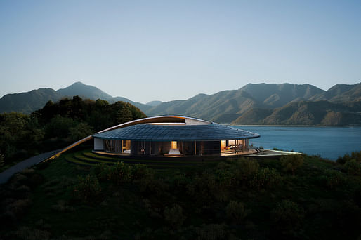 BIG's remote hotel concept on Sagi Island, Japan, for the NOT A HOTEL brand. The brand is currently seeking designs from architects and designers under the age of 40 (details below). Rendering: LIT design