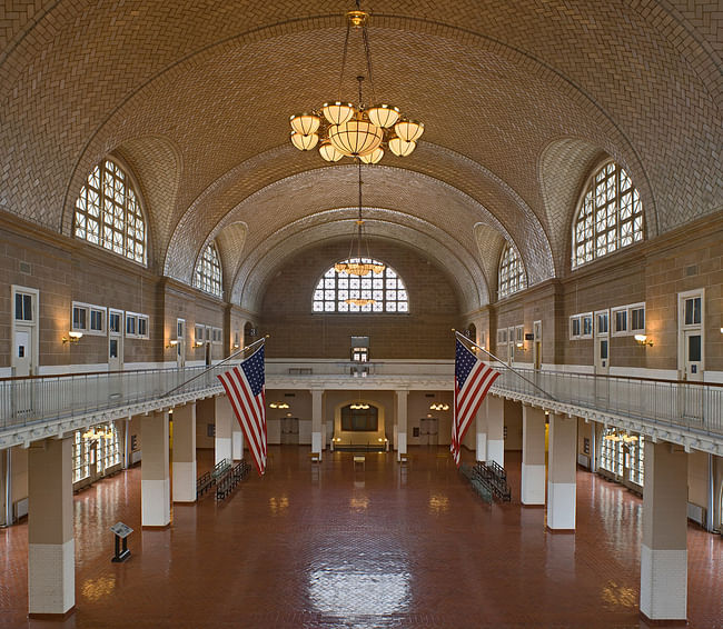 The Ellis Island Registry Room was originally constructed in 1900 by architects Boring and Tilton with a plaster ceiling, and was reconstructed with a beautiful tile ceiling by the Guastavino Company in 1917; literally becoming a palace for the people of sorts, where millions of immigrants passed through. However, the vaulting wasn't just stunning, it was also structurally stable. When Ellis Island was abandoned for decades and its buildings fell into terrible disrepair, the Guastavino vault...