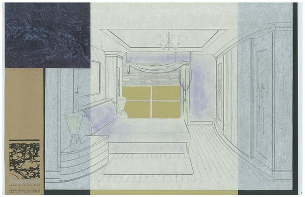 Mr. Jerves Master Bedroom | Interior Hand-Sketch