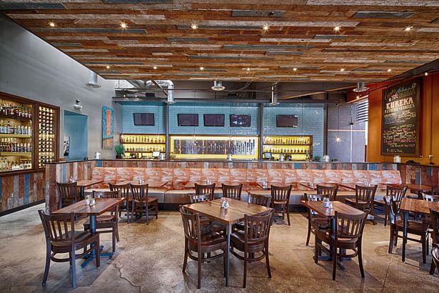 authentic | brand centric restaurant design. vibrant interior finishes with modern industrial styling. 4,873 sq ft