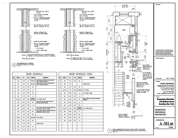 Enlarged Plan, Details, Schedules