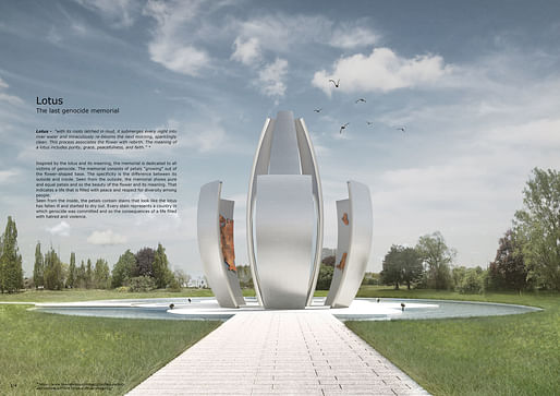 Lotus- The Last Genocide Memorial by Berina Ramic. Image courtesy Beebreeders.