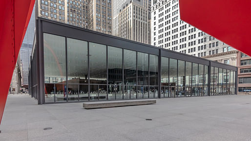 Chicago Federal Plaza United States Post Office, Chicago, IL, Ludwig Mies van der Rohe, 1963-74. Photo © Lee Bey. 
